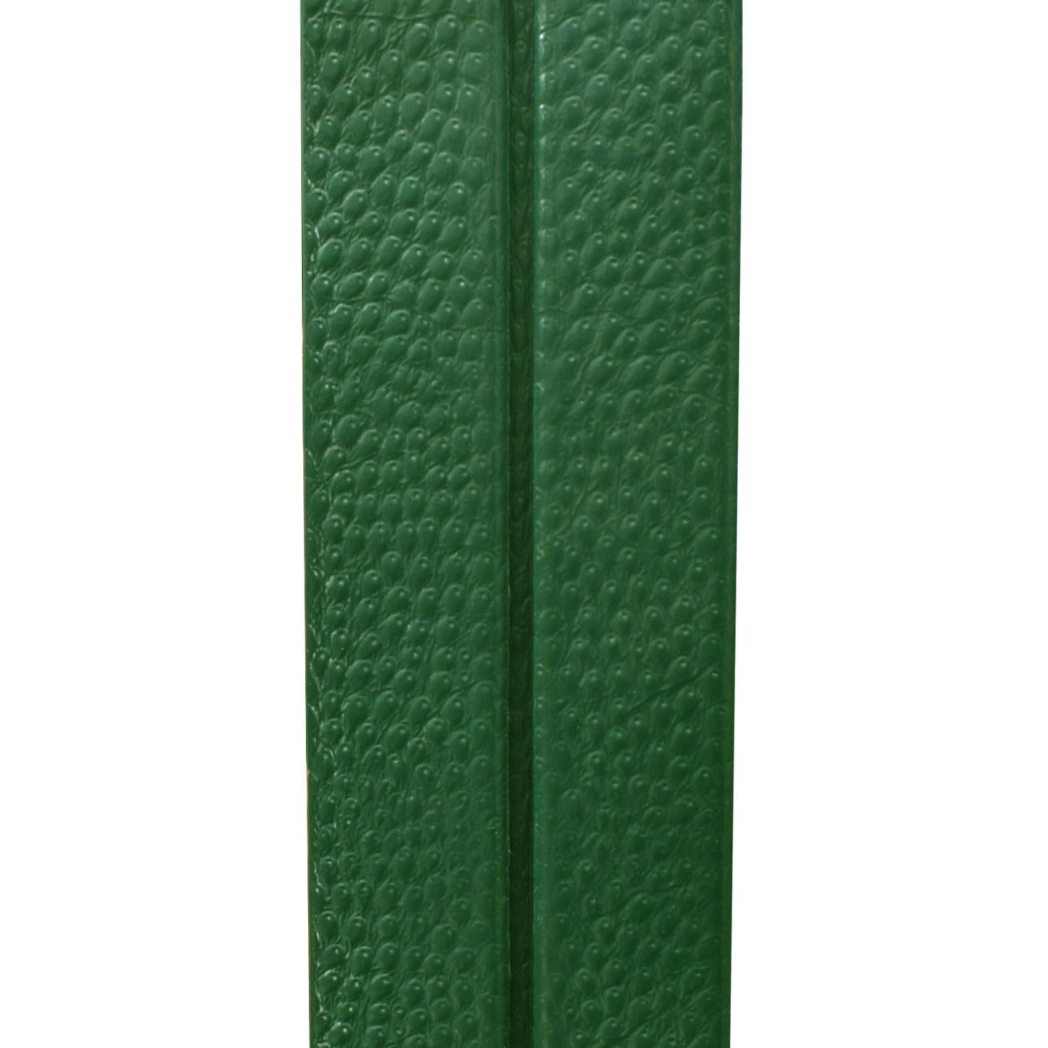 American Karl Springer Pair of Floor Lamps in Green Emu Leather 1970s