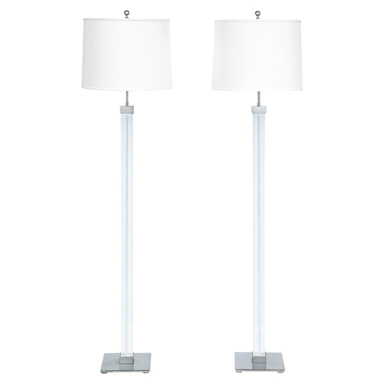 Lucite Floor Lamps 173 For At, Acrylic Floor Lamp Lucite Modern Light