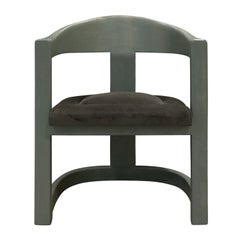 Karl Springer Pair of "Onassis Chairs" in Embossed Reptile Leather, 1970s