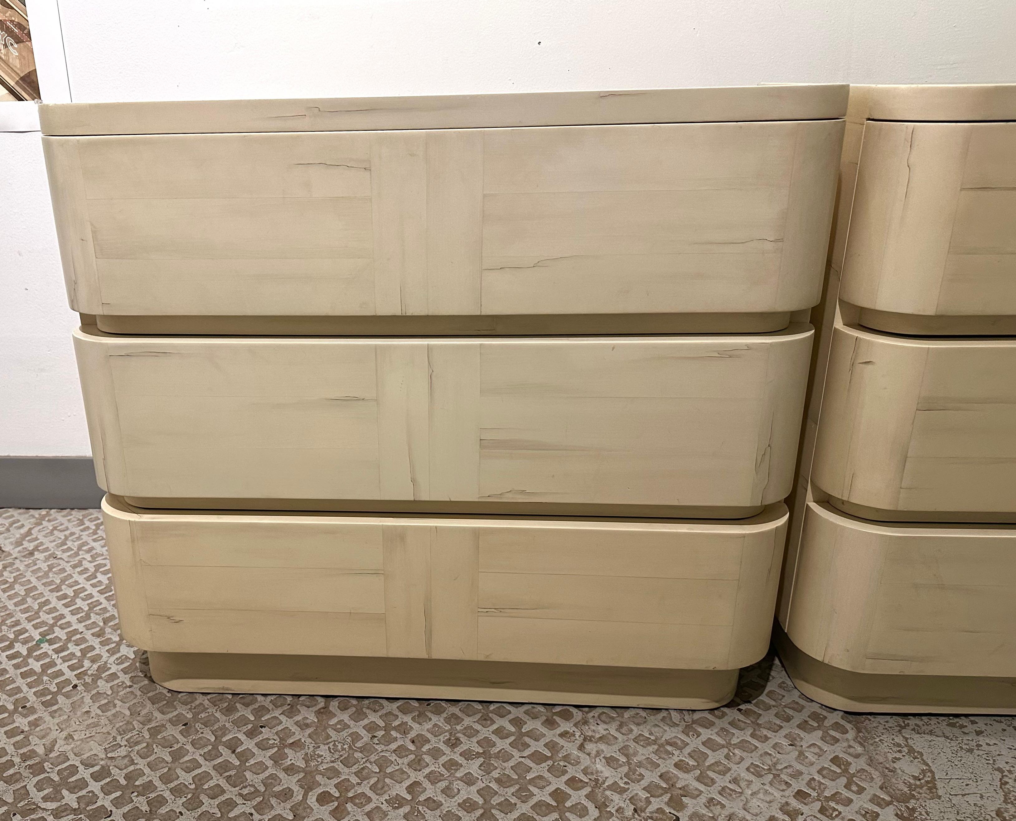 Karl Springer Pair of Petite Hand-Lacquered Chest of Drawers For Sale 2