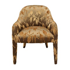 Karl Springer Pair of "Upholstered Chairs", 1980s