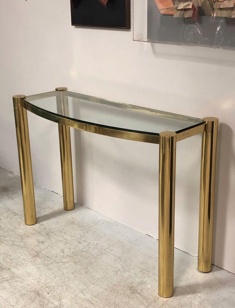 Karl Springer Polished Bronze Console Table at 1stDibs