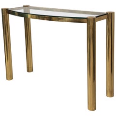 Karl Springer Polished Bronze Console Table