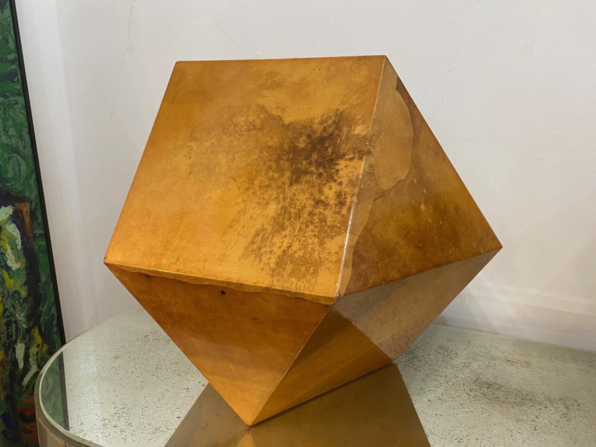 Karl Springer Polyhedron Goat Skin Tables For Sale 2