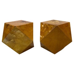 Karl Springer Polyhedron Goat Skin Tables