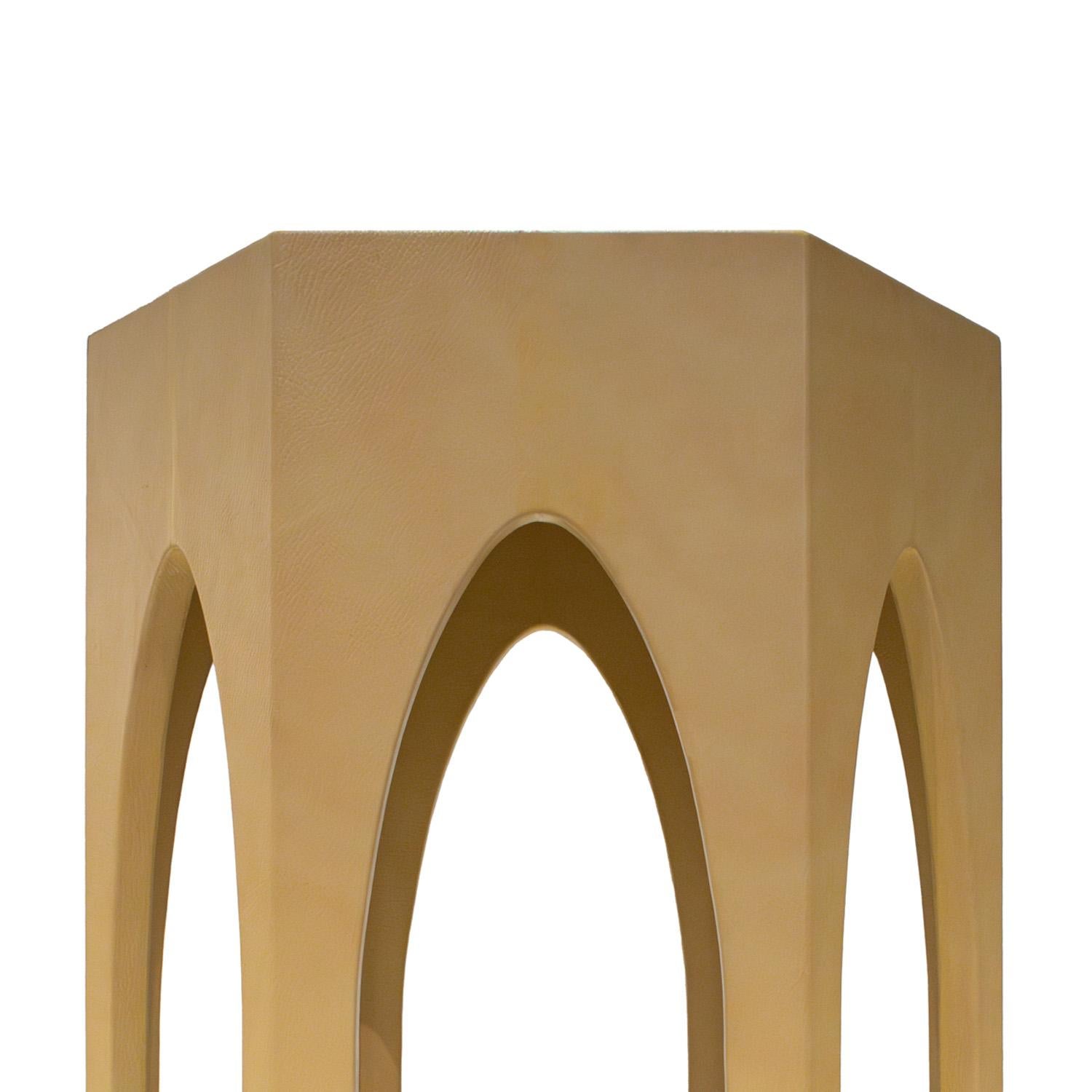 Américain Prototype de table cathédrale en cuir de Karl Springer 1976-1978 en vente