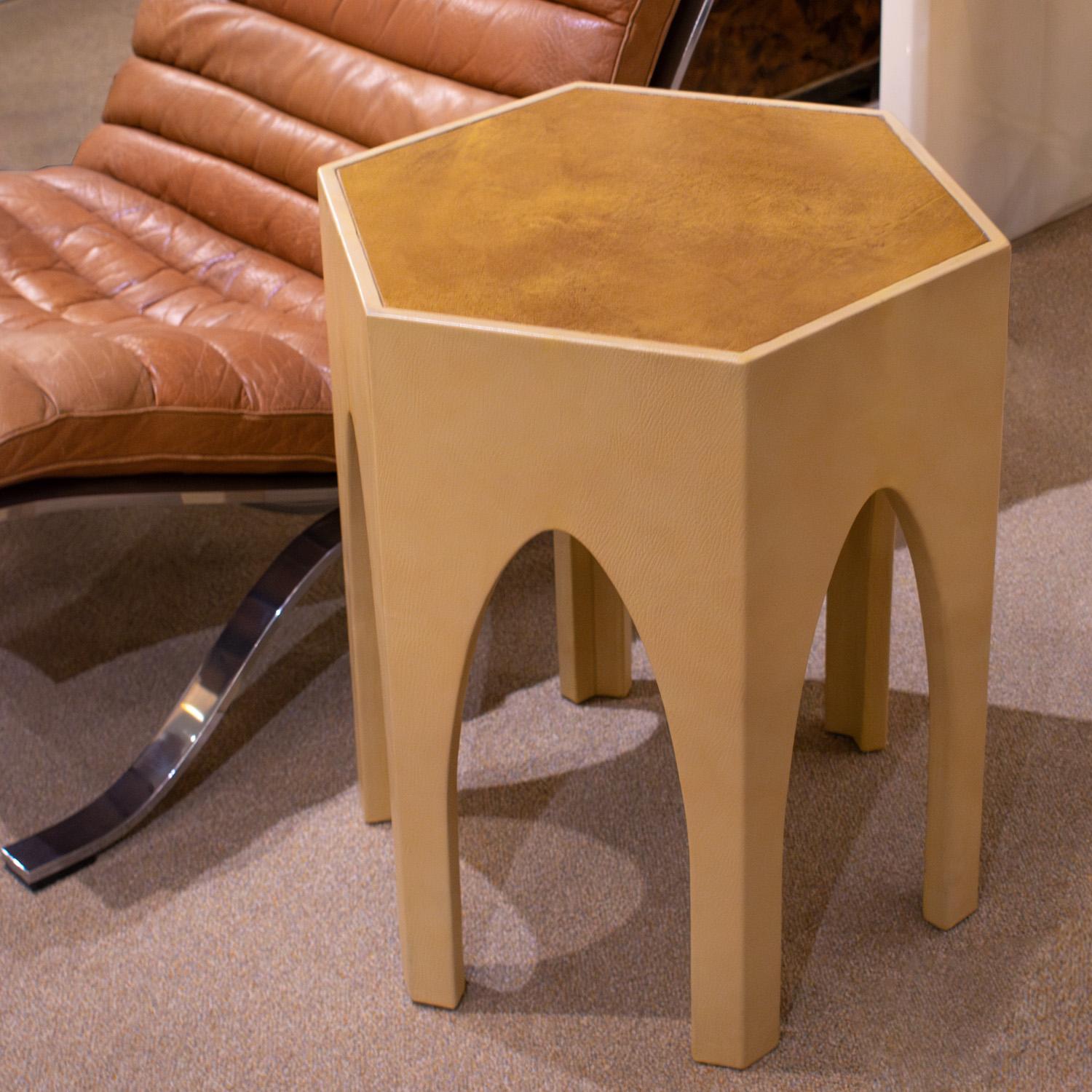 Fin du 20e siècle Prototype de table cathédrale en cuir de Karl Springer 1976-1978 en vente