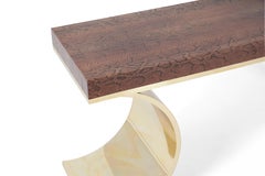 Karl Springer, Python-Konsole auf Messingsockel, 1970er-Jahre