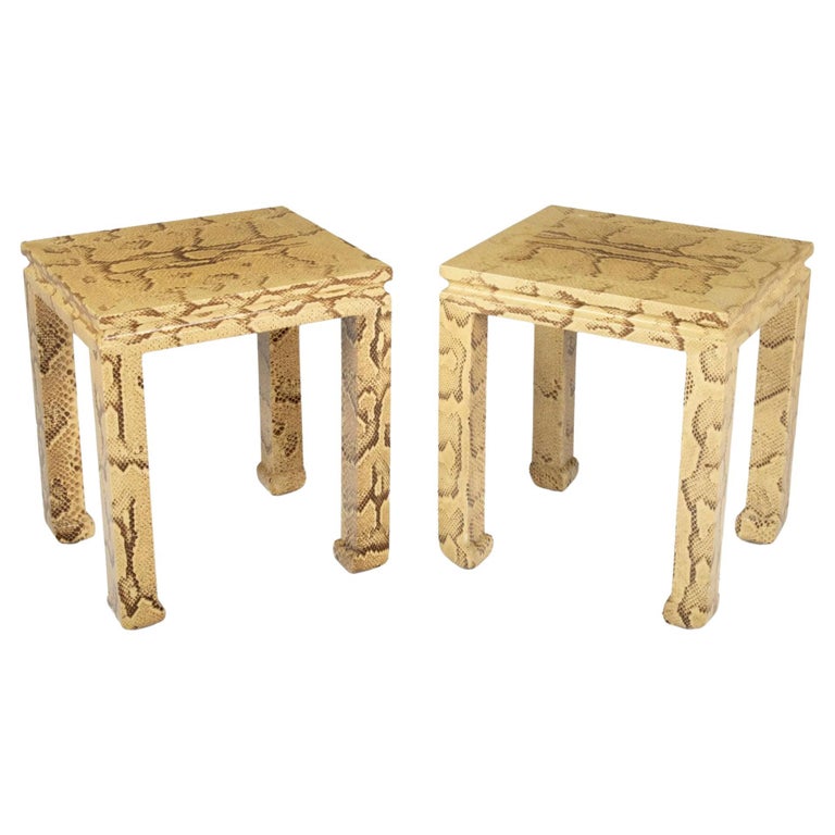 Tables d'appoint python Karl Springer En vente sur 1stDibs