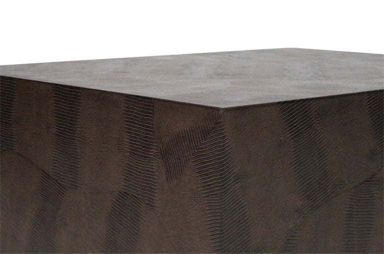 Karl Springer Python Snakeskin Coffee Table For Sale at 1stDibs