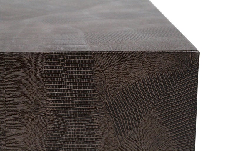 Karl Springer Python Snakeskin Coffee Table For Sale at 1stDibs