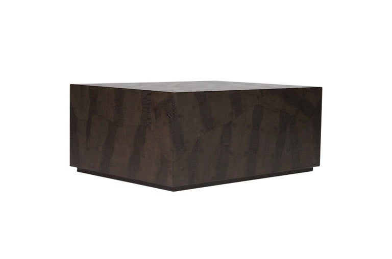 Karl Springer Python Snakeskin Coffee Table For Sale at 1stDibs