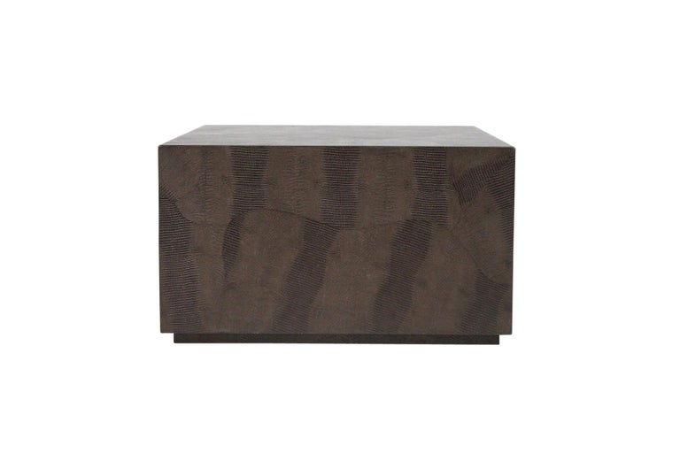 Karl Springer Python Snakeskin Coffee Table For Sale at 1stDibs