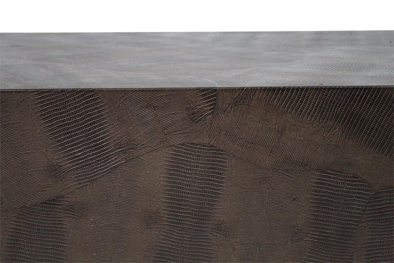 Karl Springer Python Snakeskin Coffee Table For Sale at 1stDibs
