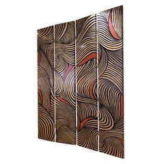 Karl Springer Rare 4-Panel "Coromandel Screen", 1986