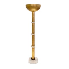 Karl Springer Rare and Exceptional Gold Leaf and Lucite Torchere, 1980s