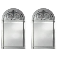 Karl Springer Rare and Impressive Pair of "Classic Mirrors" 1980s