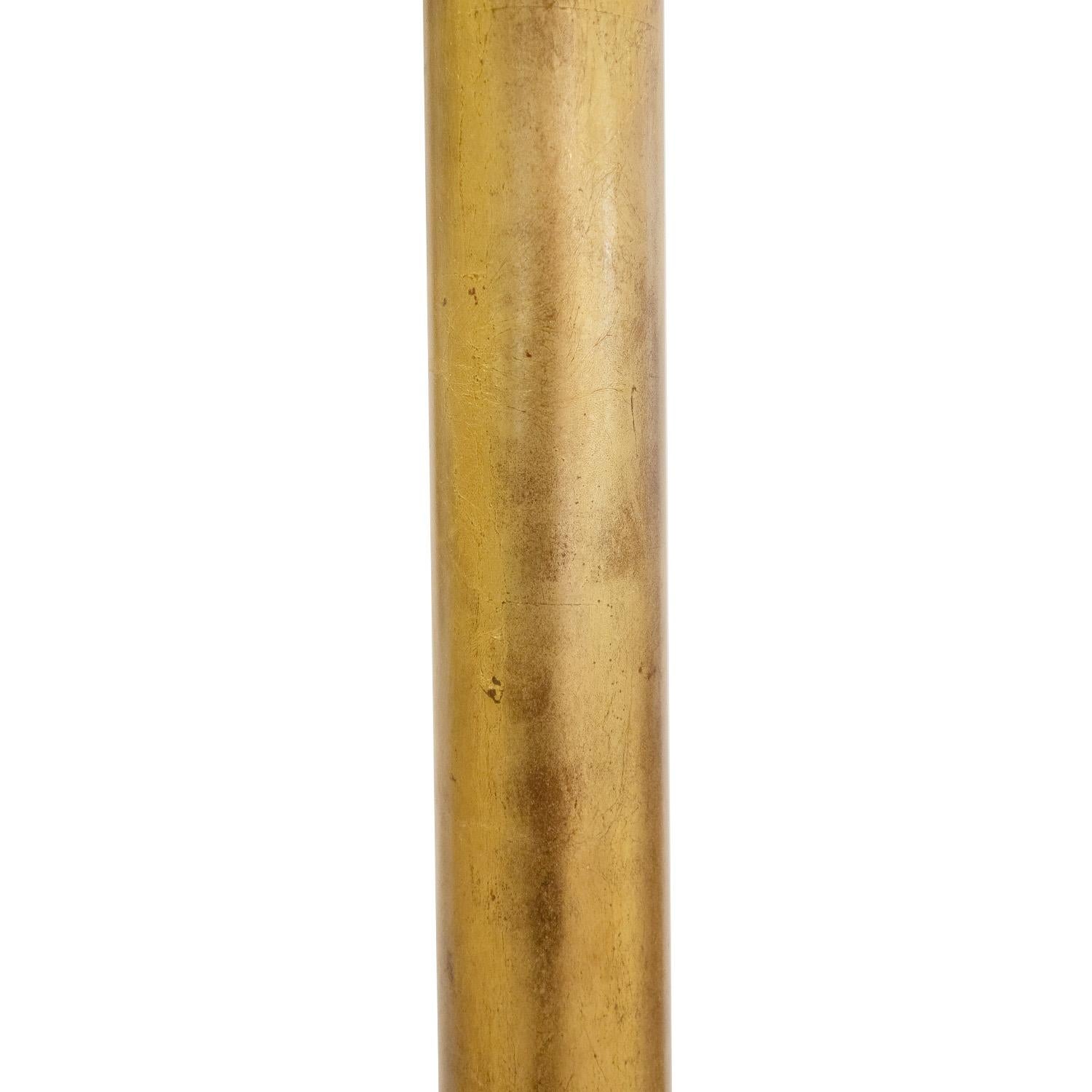 Modern Karl Springer Rare Antique Gold Leaf and Lucite Torchere, 1980s For Sale
