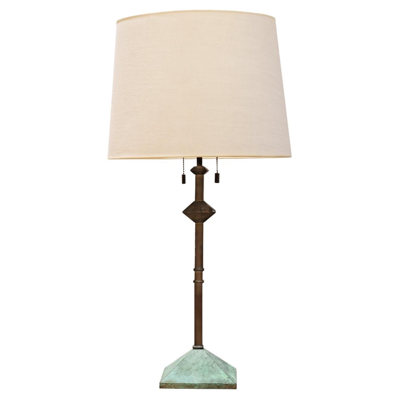 Karl Springer Rare "Lampe de table style Giacometti" 1980 'signée'