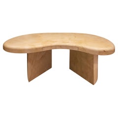 Karl Springer Rare "Goatskin Free Form Desk" 1988