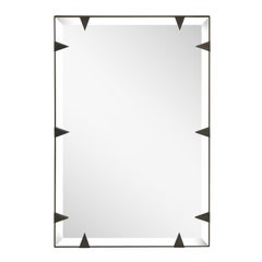 Karl Springer Rare Large "Douglas Wall Mirror" in Bronze 1990 'Signed'