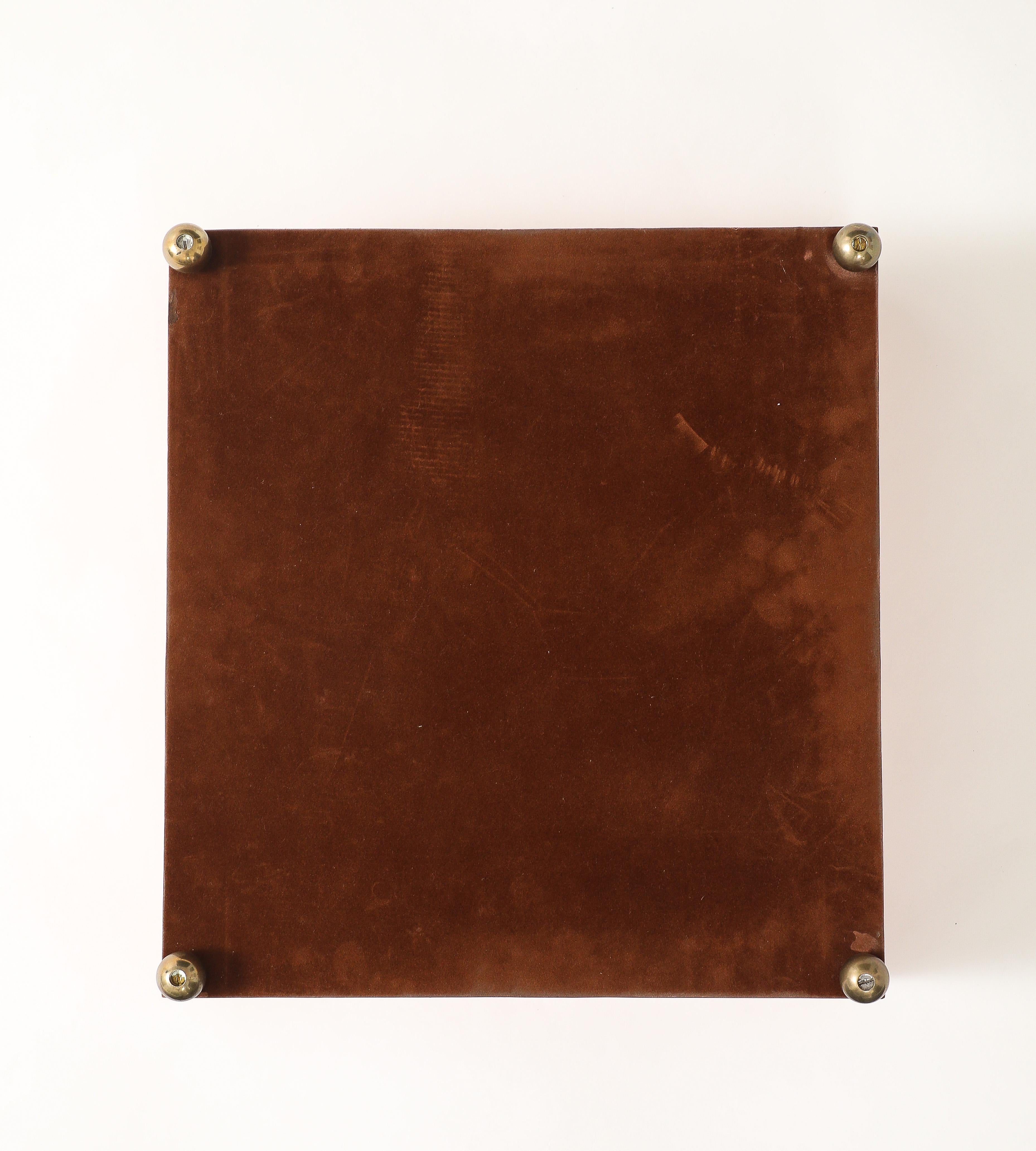 Karl Springer Rare Large Painted Goatskin Jewelry Box, USA, 1970s For Sale 7