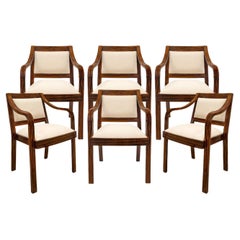 Karl Springer Rare Set of 6 Dining Chairs in Macassar Ebony 1980s