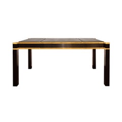 Karl Springer Rare Writing Desk in Brass and Brushed Gunmetal 1970's