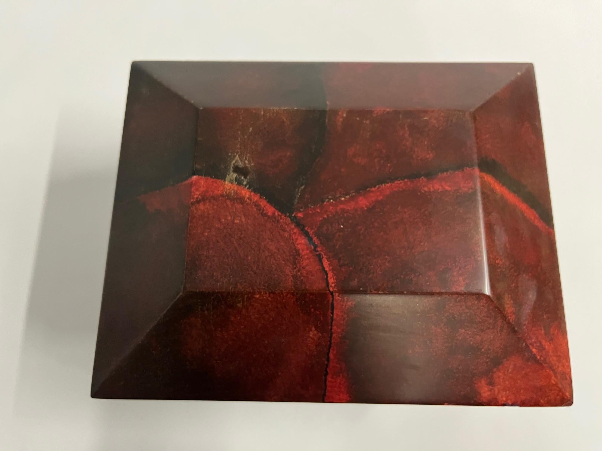 Karl Springer Caja Roja Lacada Madera en venta