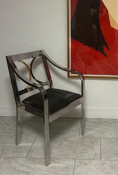 Sedie Karl Springer... 2 poltrone regency in acciaio e ottone... 4800 ciascuno