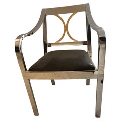 Sedie Karl Springer... 2 poltrone regency in acciaio e ottone... 4800 ciascuno