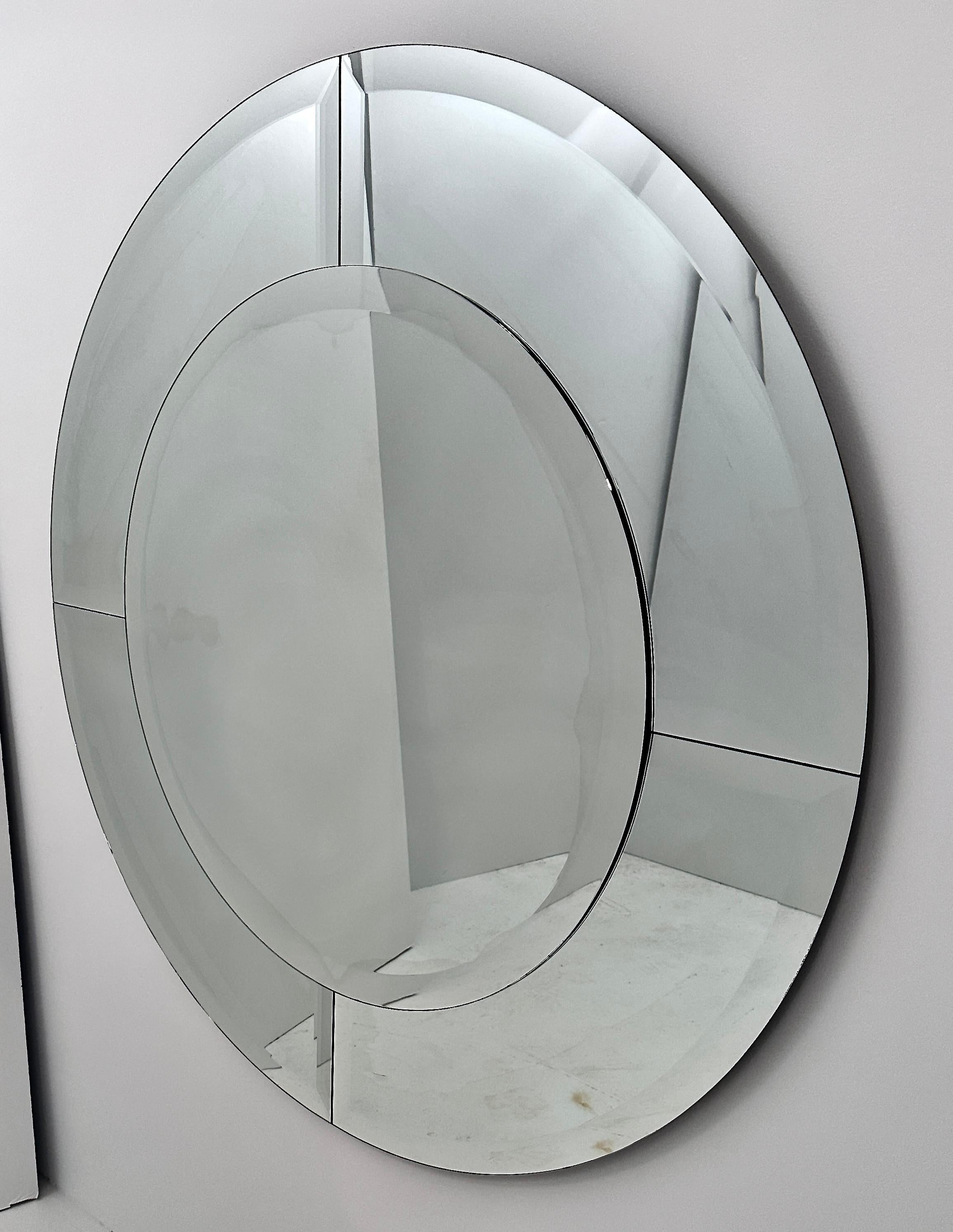 Late 20th Century Karl Springer Saturn Mirror, 48