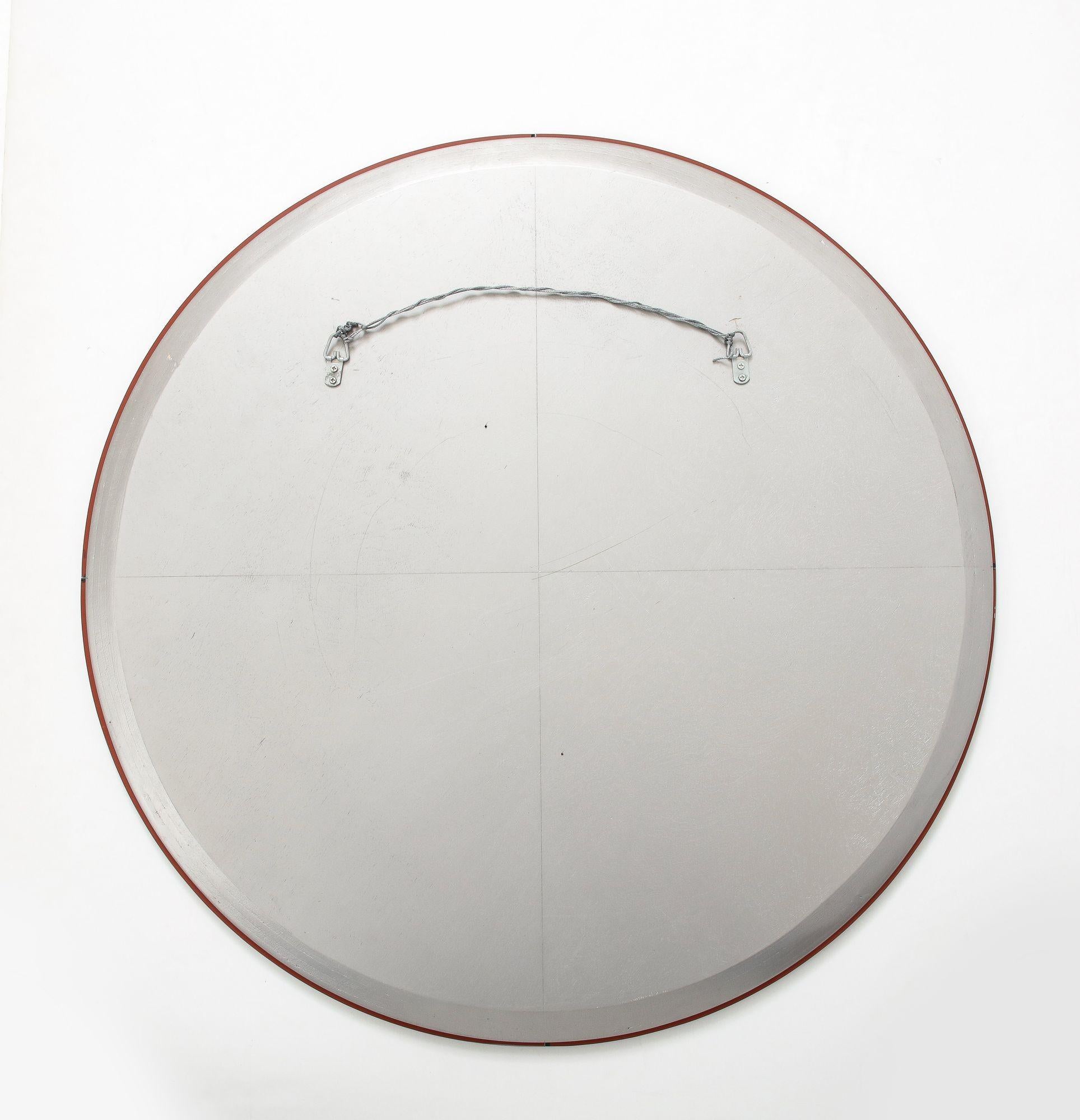 Karl Springer Two-toned Saturn Round Mirror For Sale 4