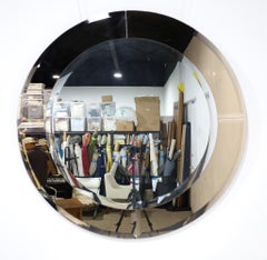 Karl Springer Saturn Mirror with Bronzed Mirror Border