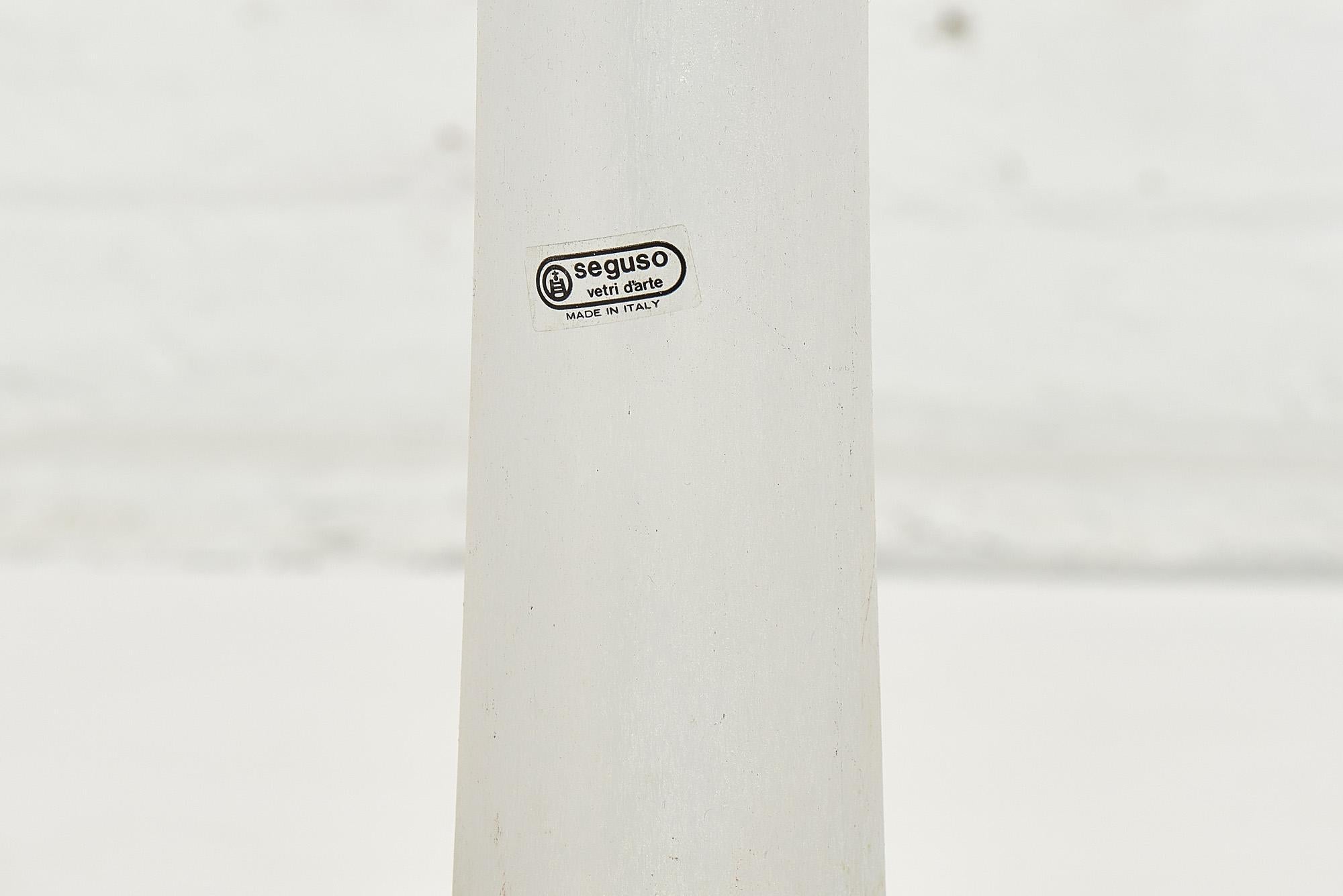 Postmoderne Lampadaire en verre Scavo de Karl Springer, Seguso, 1980 en vente