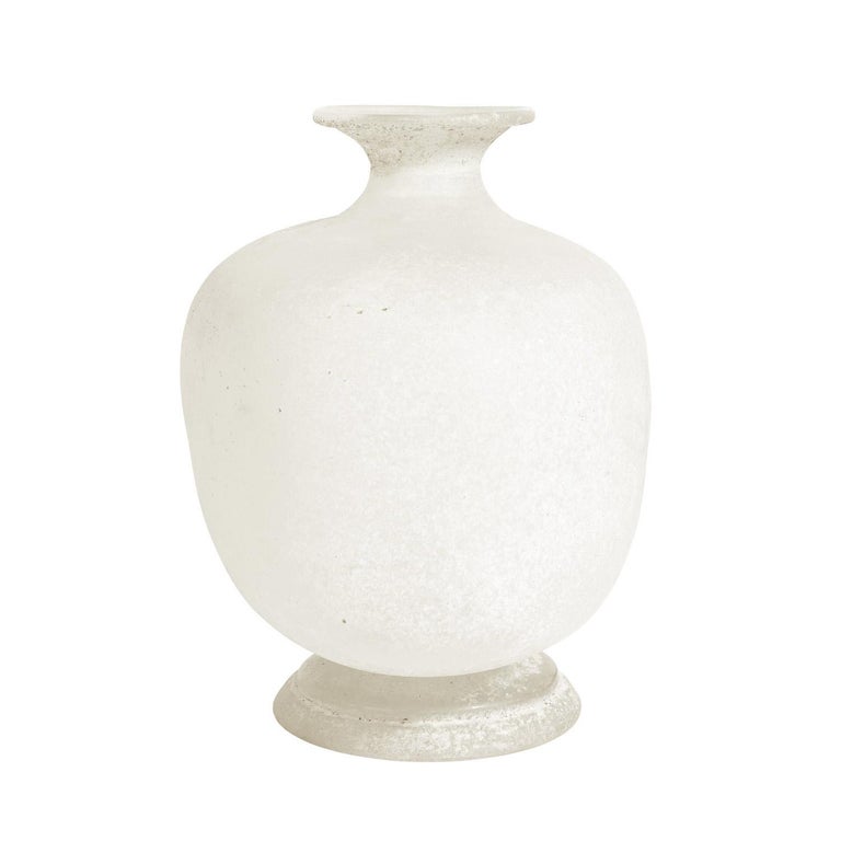 Hand-Crafted Karl Springer Scavo Glass Vase 1980's 'Signed' For Sale