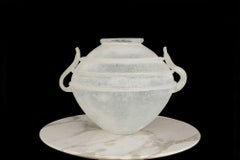 Vaso in vetro di Murano Karl Springer Scavo di Seguso, anni '80