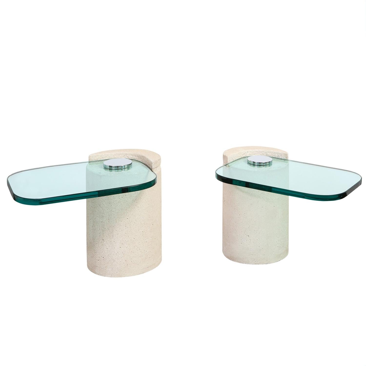 Pair of “12” diameter sculpture tables