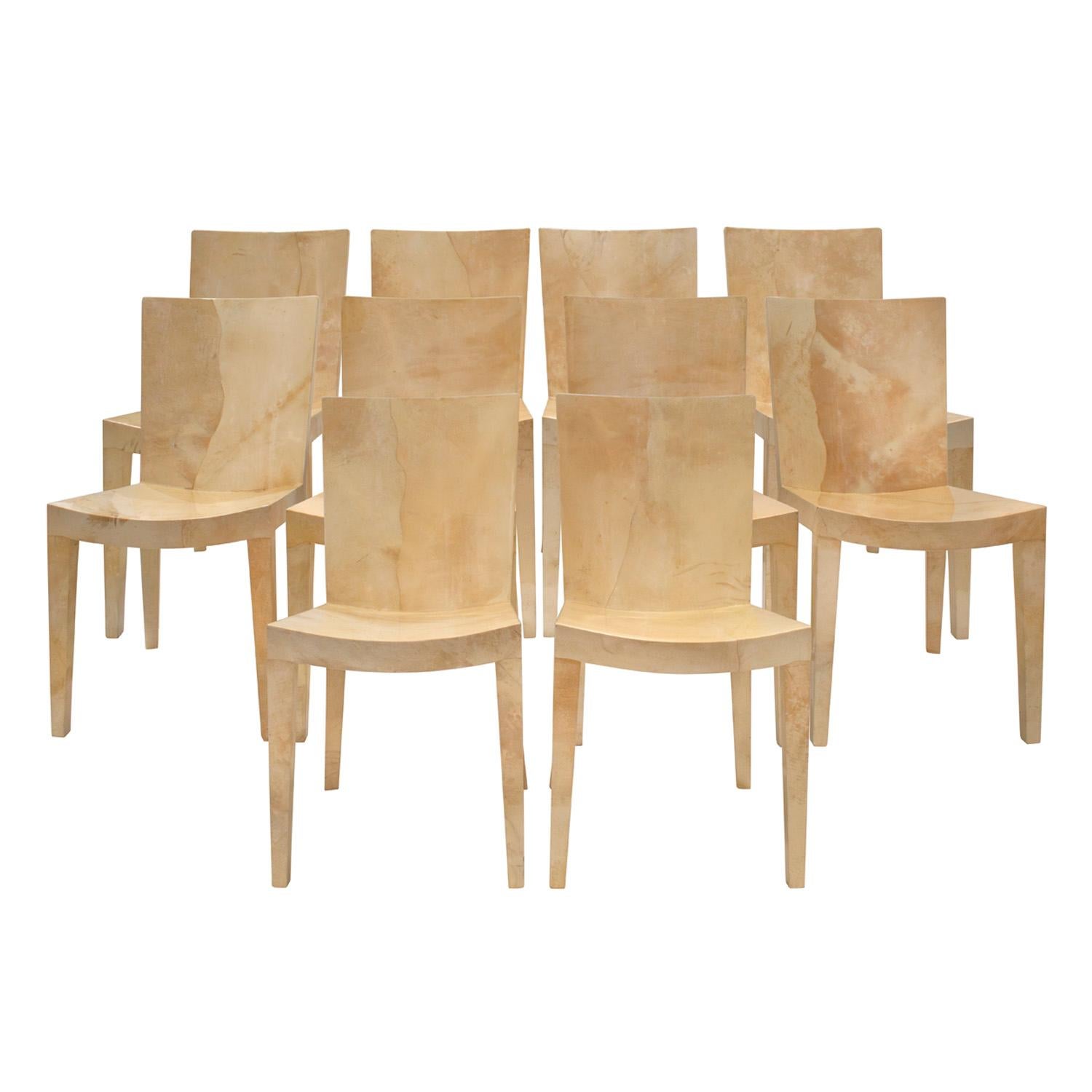 Excepcional juego de 10 sillas de comedor 