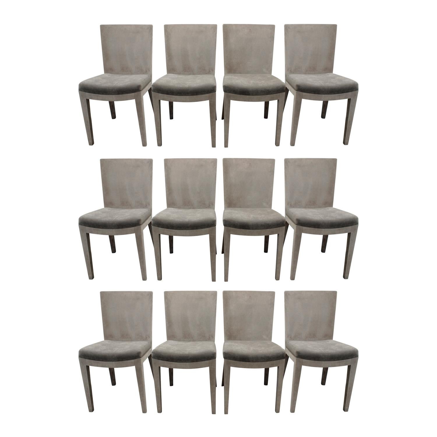 Karl Springer Set of 12 JMF Dining Chairs, 1970s