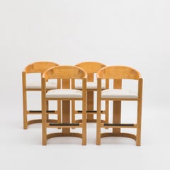 Karl Springer, Set of Four “Jackie O” Barstools, USA, c. 1980’s