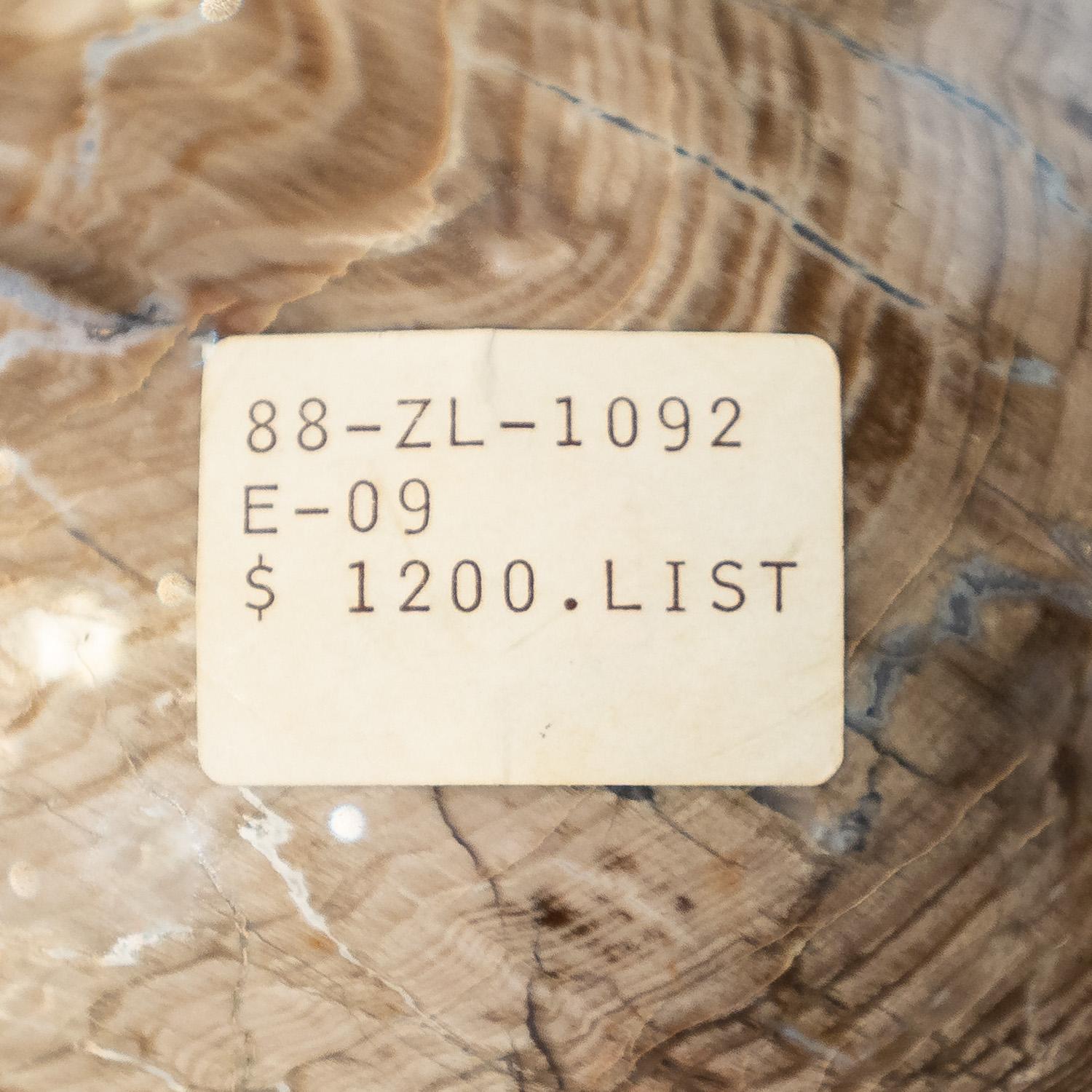 Karl Springer Set of Stunning Polished Petrified Wood Orbs on Custom Bases 1980s For Sale 1