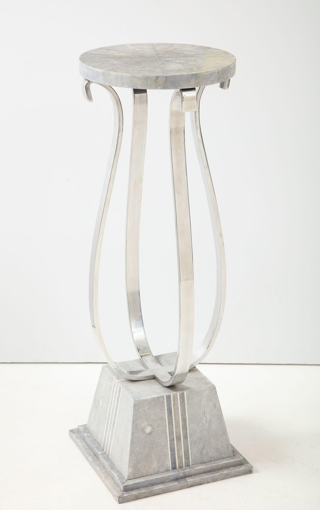 Pedestal/pedestal de piel de raya Karl Springer en venta 5