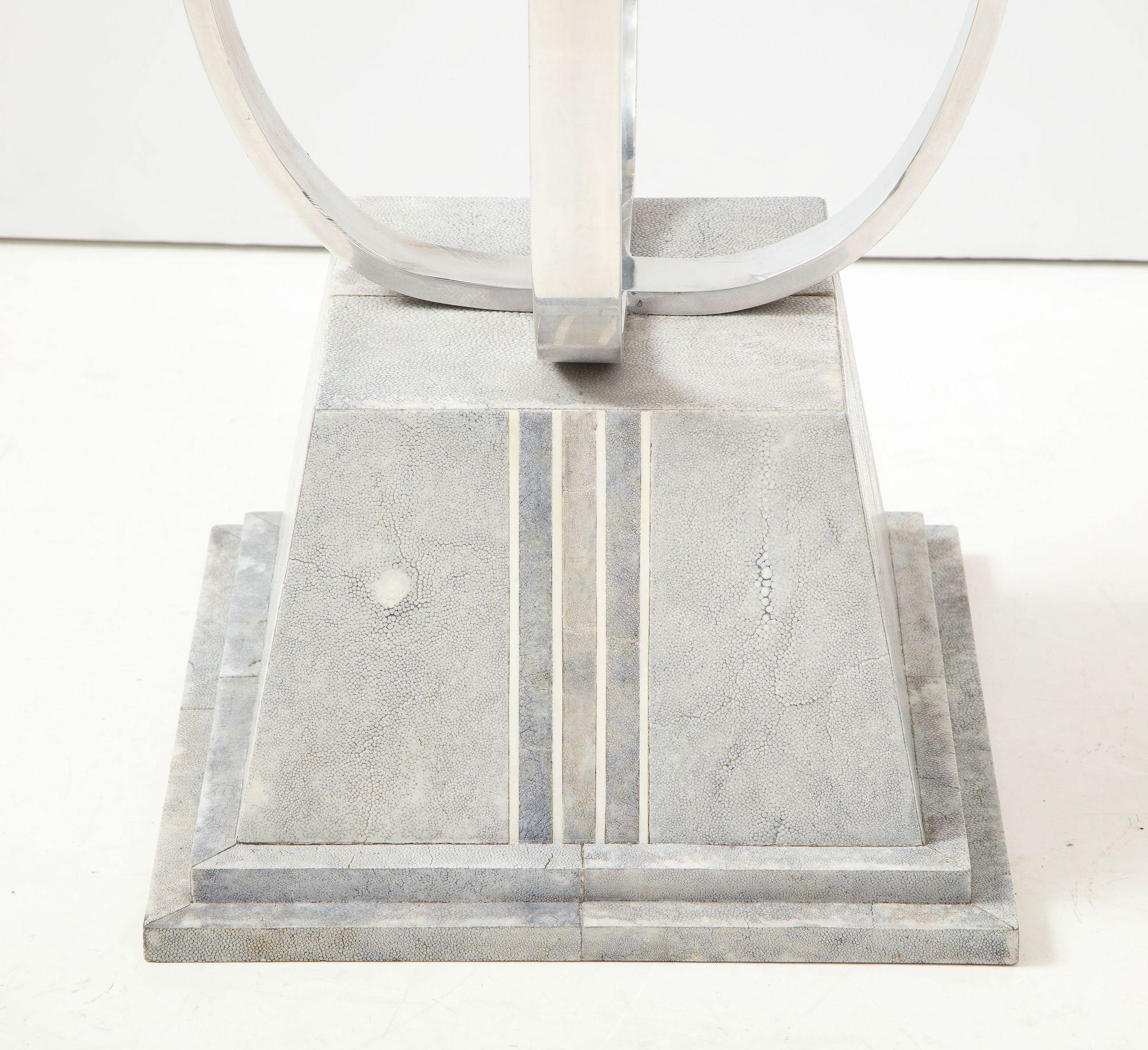 Pedestal/pedestal de piel de raya Karl Springer en venta 6