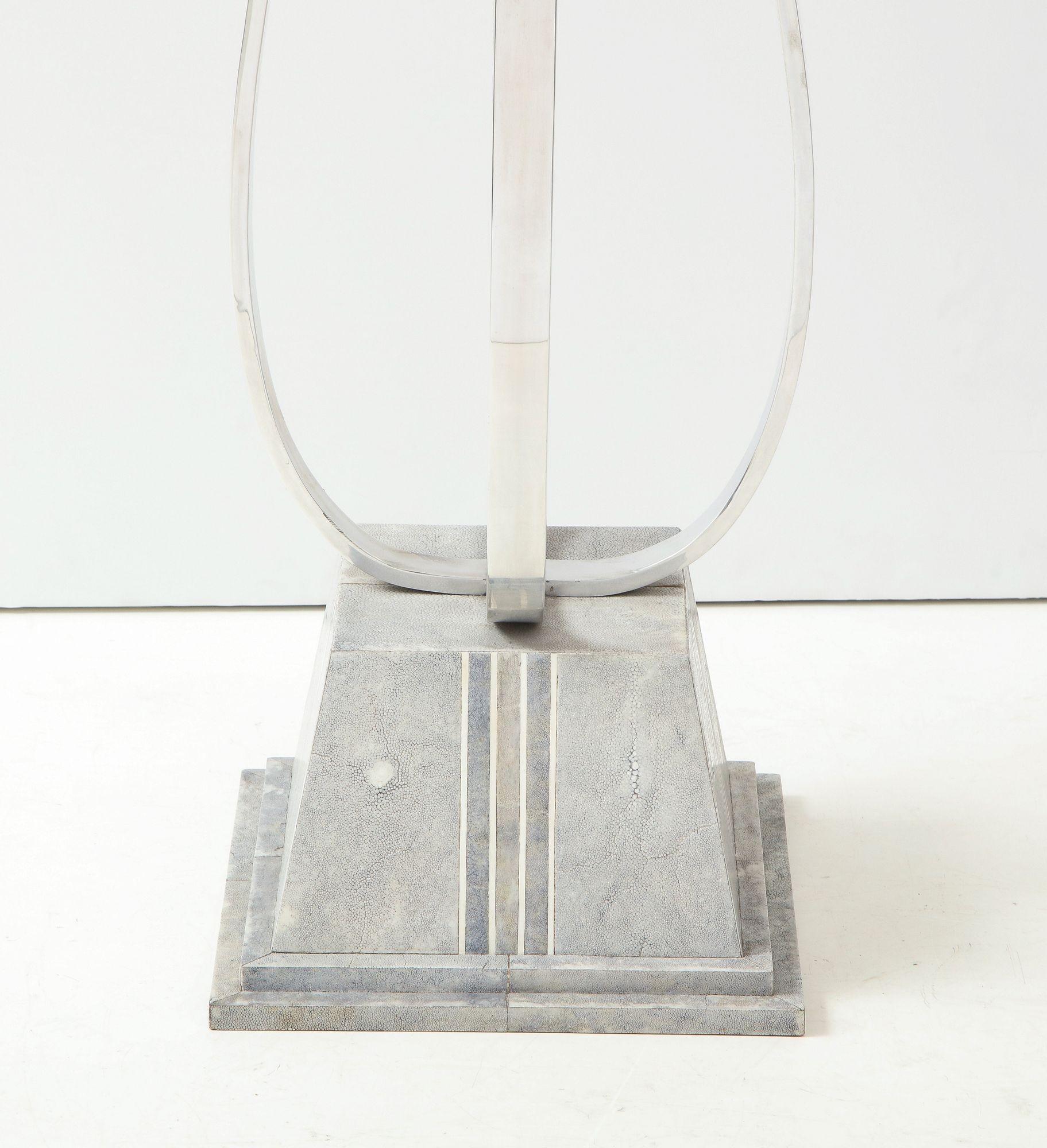 Pedestal/pedestal de piel de raya Karl Springer Estadounidense en venta