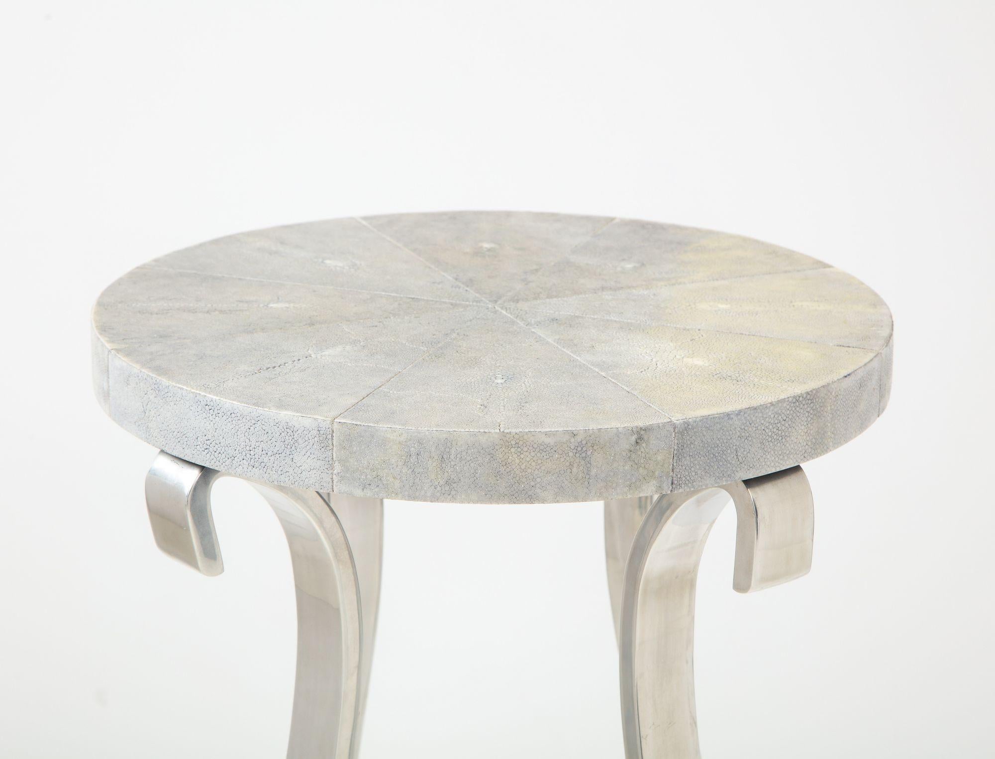 Pedestal/pedestal de piel de raya Karl Springer en venta 1