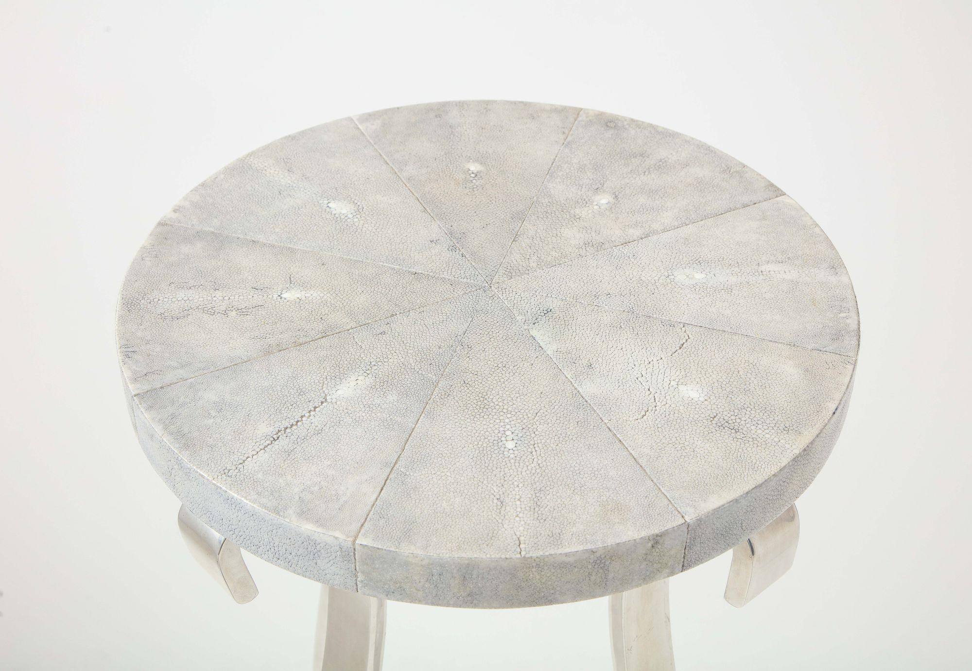 Pedestal/pedestal de piel de raya Karl Springer en venta 3