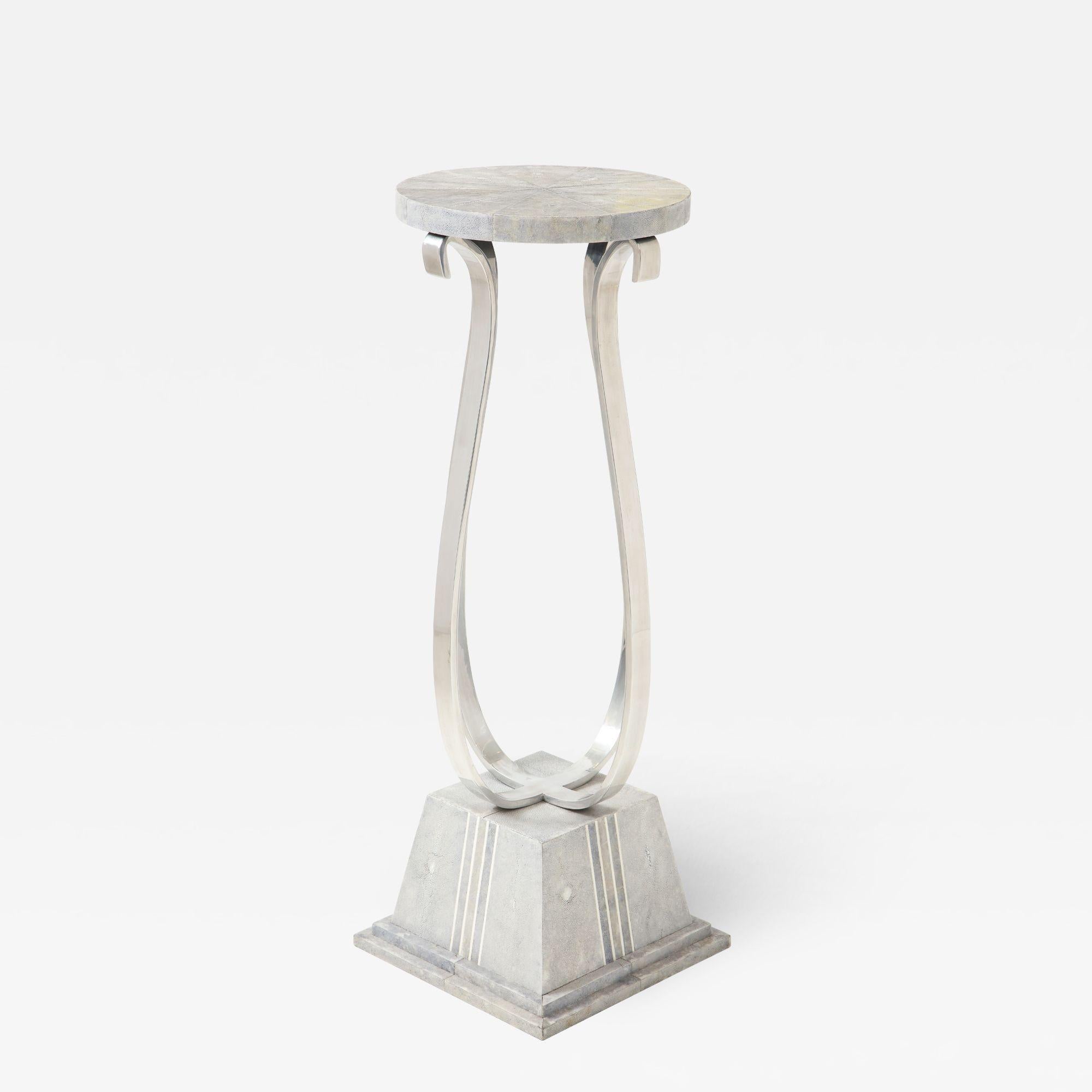 Pedestal/pedestal de piel de raya Karl Springer en venta
