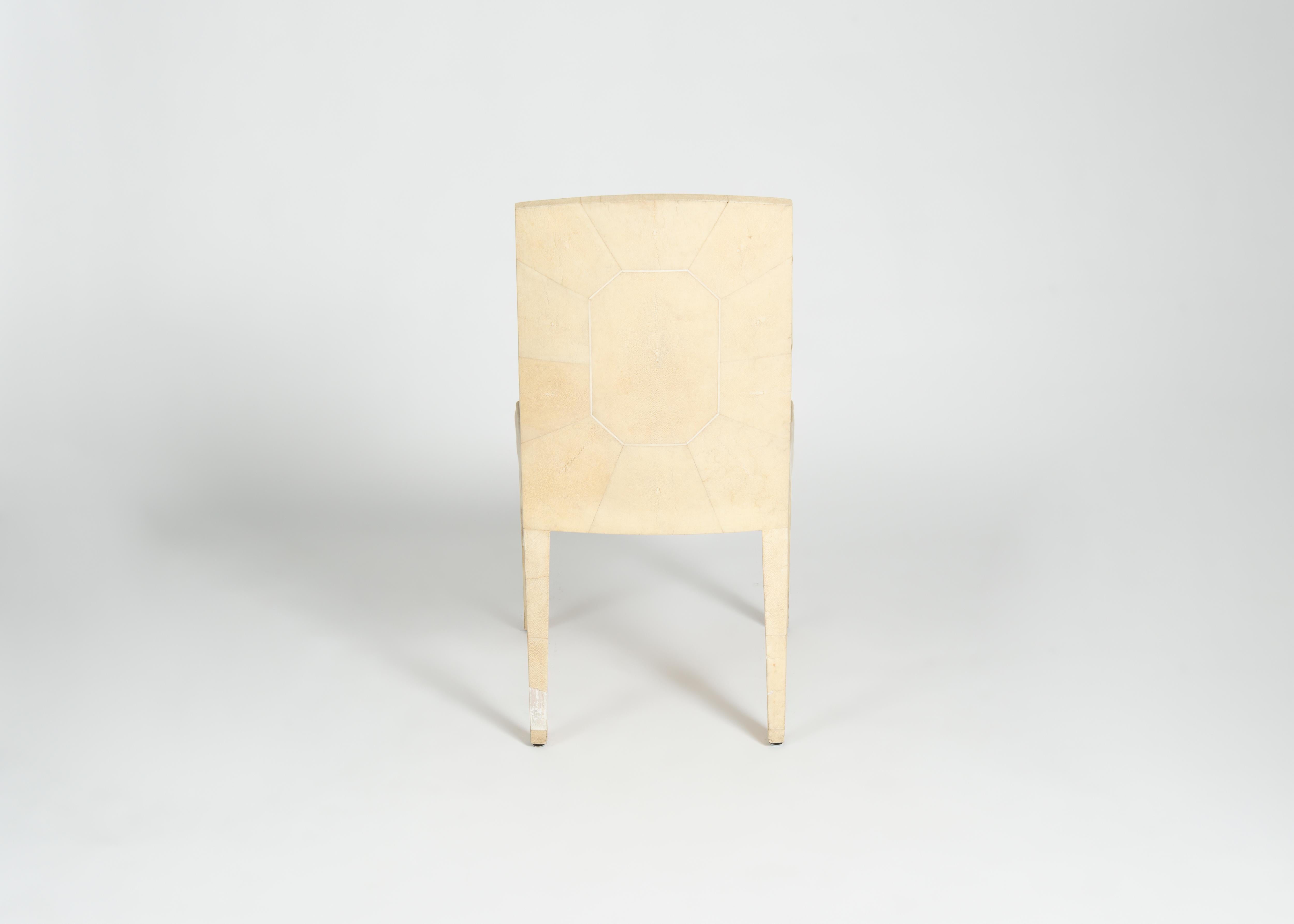 American Karl Springer, Shagreen Side Chair, United States, circa 1970s