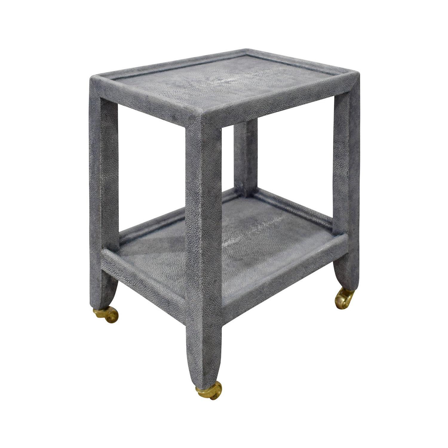 Karl Springer Cobra Telephone Table with Brass Castors 1988 'Signed and Dated' For Sale at 1stDibs